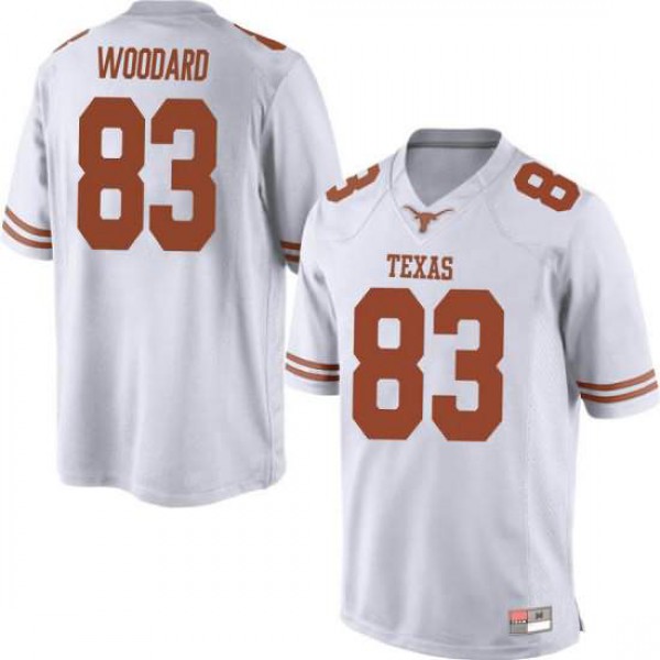 Mens University of Texas #83 Al'Vonte Woodard Game High School Jersey White